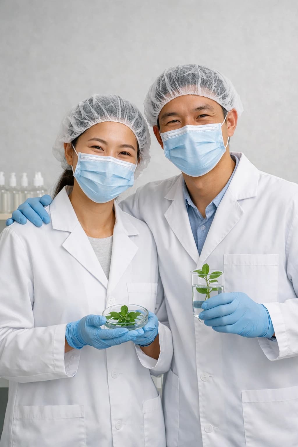 Our team researching natural ingredients in the laboratory